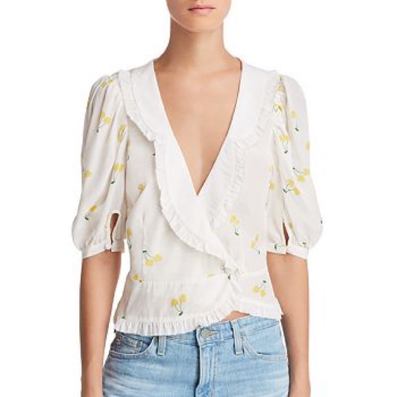 For love and lemons Ashland wrap blouse - Picture 2 of 4